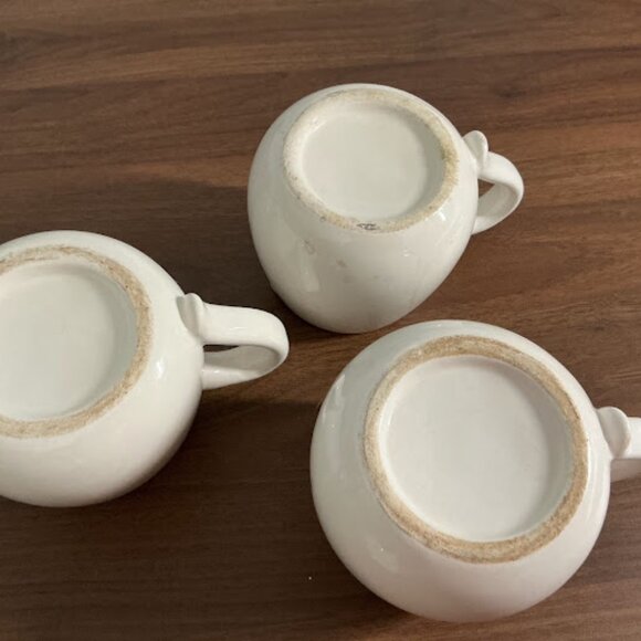 WHITE CAT FACE WITH EARS COFFEE/TEA MUGS SET OF 4 - Picture 5 of 10